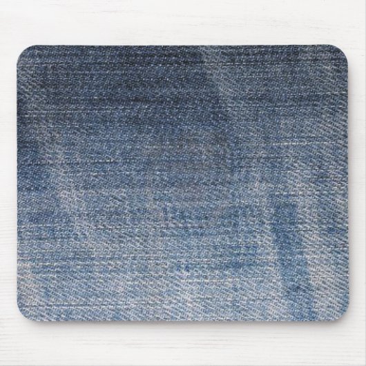 Blauer Jeans Stoff Textur Mousepad (Vorne)