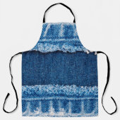 Blauer Jeans Stoff Textur Schürze (Vorderseite)