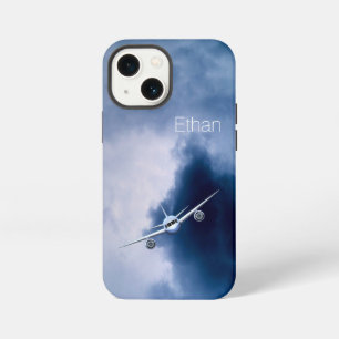 Blauer Jet-Plane im Himmel Pilot Aviation Xtreme iPhone Hülle