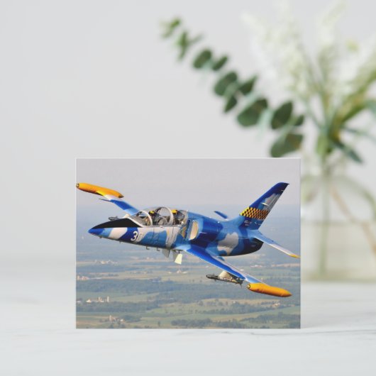 BLAUER JET POSTKARTE (Stehend Vorderseite)