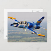 BLAUER JET POSTKARTE (Vorne/Hinten)