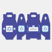 Blauer jüdischer Davidstern mit Rand Geschenkschachtel (Ungeklappt)