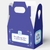 Blauer jüdischer Davidstern mit Rand Geschenkschachtel (Offen)