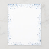 Blauer Junge, blau weiße Einladung zur Taufe (Rückseite)