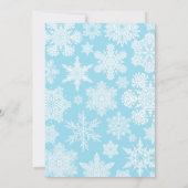 Blauer Junge, den Baby Schneeflockewinter Einladung (Rückseite)