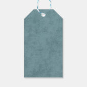 Blauer Junge Dinosaurier 1. Geburtstagsfeier  Geschenkanhänger (Rückseite)