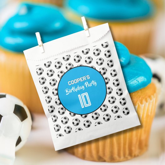 Blauer Junge Fußball-Geburtstagsfeier Geschenktütchen