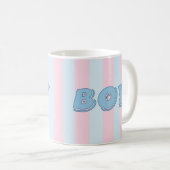 Blauer Junge mit rosa Streifen Kaffeetasse (VorderseiteRechts)