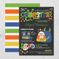 Blauer Junge Monster Typografie Halloween Kinderdu