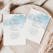 Blauer Junge Taufe einladen. Erste Heilige Kommune Einladung