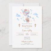 Blauer Junge Taufe Einladung (Vorderseite)