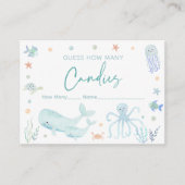 Blauer Junge unter dem Meer schätze, wie viele Spi Begleitkarte (Vorderseite)