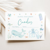 Blauer Junge unter dem Meer schätze, wie viele Spi Begleitkarte