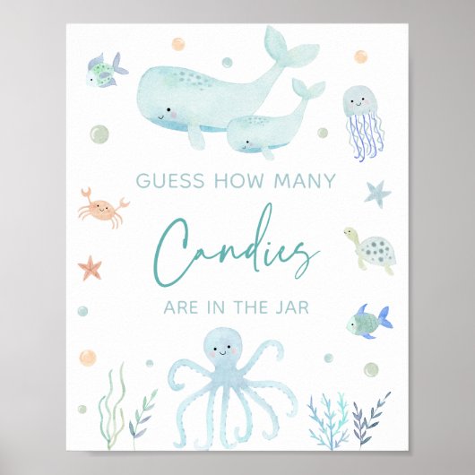 Blauer Junge unter dem Meer schätze, wie viele Spi Poster (Vorne)