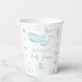 Blauer Junge unter der Sea Baby-Dusche Pappbecher (Rückseite)