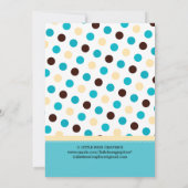 Blauer Jungen-Socken-Affe-Babyparty-Einladung Einladung (Rückseite)