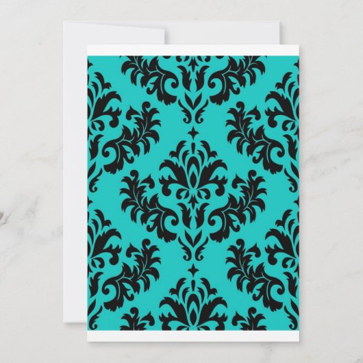 Blauer Junggeselinnen-Abschied Einladung (Rückseite)