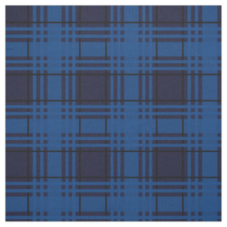 Blauer Juwel-Tartan Stoff