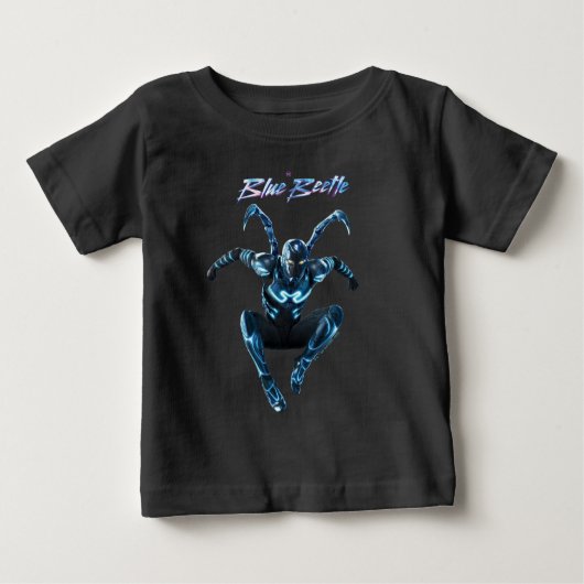 Blauer Käfer Leaping Art Baby T-shirt (Vorderseite)