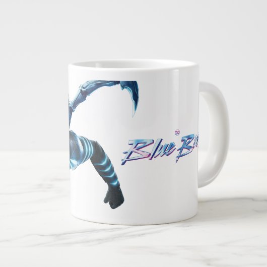 Blauer Käfer Leaping Art Jumbo-Tasse (Vorderseite Rechts)