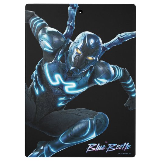 Blauer Käfer Leaping Art Klemmbrett (Rückseite)