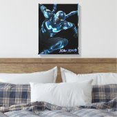 Blauer Käfer Leaping Art Leinwanddruck (Insitu (Schlafzimmer))