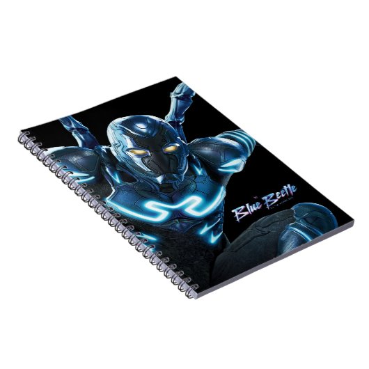 Blauer Käfer Leaping Art Notizblock (Rechte Seite)