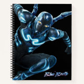 Blauer Käfer Leaping Art Notizblock (Vorderseite)