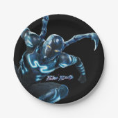 Blauer Käfer Leaping Art Pappteller (Vorderseite)