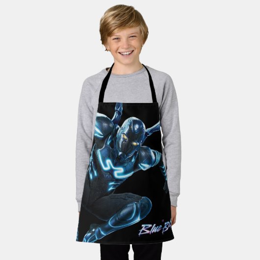 Blauer Käfer Leaping Art Schürze (Getragen)