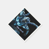 Blauer Käfer Leaping Art Serviette (Ecke)