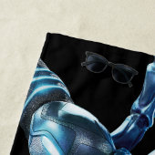 Blauer Käfer Leaping Art Strandtuch (Beispiel)