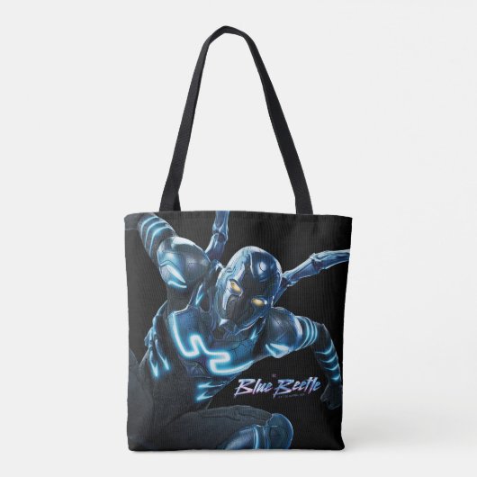 Blauer Käfer Leaping Art Tasche (Rückseite)