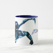 Blauer Käfer Leaping Art Tasse (Zentrum)