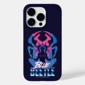 Blauer Käfer Retrowave gegen Grafik Case-Mate iPhone Hülle (Rückseite)