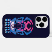 Blauer Käfer Retrowave gegen Grafik Case-Mate iPhone Hülle (Rückseite (Horizontal))