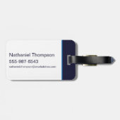 Blauer Käfer Retrowave gegen Grafik Gepäckanhänger (Rückseite horizontal)