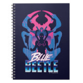 Blauer Käfer Retrowave gegen Grafik Notizblock (Vorderseite)