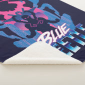 Blauer Käfer Retrowave gegen Grafik Sherpadecke (3/4)