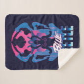 Blauer Käfer Retrowave gegen Grafik Sherpadecke (Vorderseite (Horizontal))