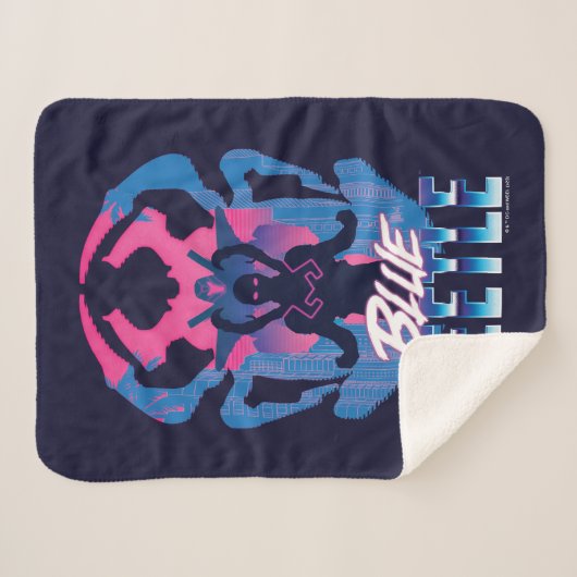 Blauer Käfer Retrowave gegen Grafik Sherpadecke (Vorderseite (Horizontal))