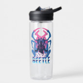 Blauer Käfer Retrowave gegen Grafik Trinkflasche (Links)