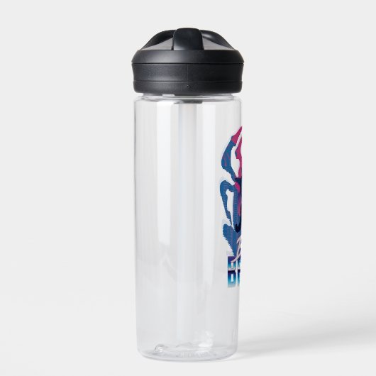 Blauer Käfer Retrowave gegen Grafik Trinkflasche (Vorderseite)