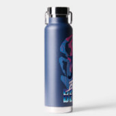 Blauer Käfer Retrowave gegen Grafik Trinkflasche (Vorne)