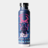 Blauer Käfer Retrowave gegen Grafik Trinkflasche (Links)