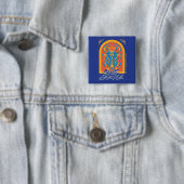 Blauer Käfer Scarab Talavera Graphic Button (Beispiel)