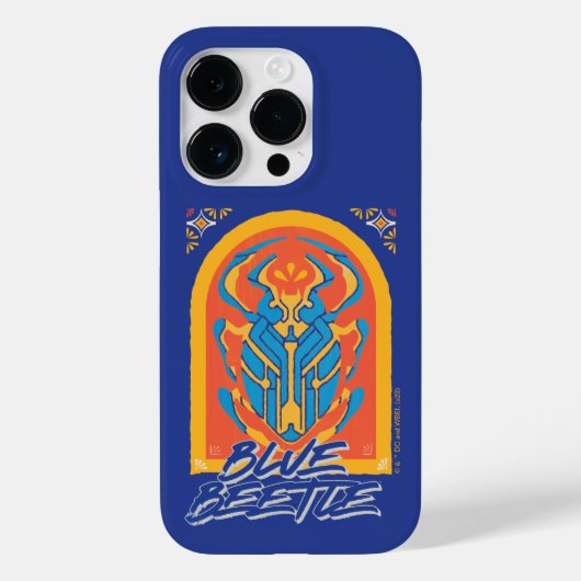 Blauer Käfer Scarab Talavera Graphic Case-Mate iPhone Hülle (Rückseite)