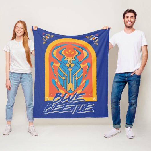 Blauer Käfer Scarab Talavera Graphic Fleecedecke (Beispiel)
