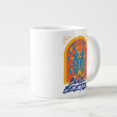 Blauer Käfer Scarab Talavera Graphic Jumbo-Tasse (Vorderseite Rechts)