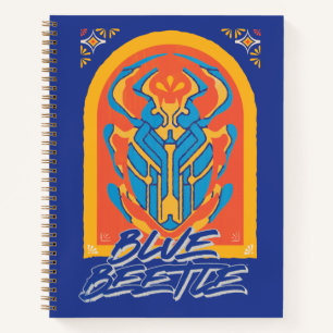 Blauer Käfer Scarab Talavera Graphic Notizblock